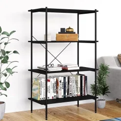 VidaXL étagère à 4 niveaux Noir 80x40x130 cm 336343