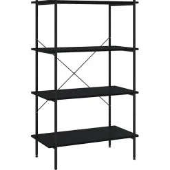 VidaXL étagère à 4 niveaux Noir 80x40x130 cm 336343