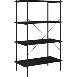 VidaXL étagère à 4 niveaux Noir 80x40x130 cm 336343