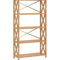 VidaXL étagère à 5 niveaux 80x30x146 cm bois de chêne massif 353812