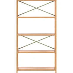 VidaXL étagère à 5 niveaux 80x30x146 cm bois de chêne massif 353812