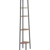 VidaXL étagère d'angle 5 niveaux Marron foncé et noir 45,5x31,5x180 cm 336395