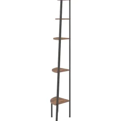 VidaXL étagère d'angle 5 niveaux Marron foncé et noir 45,5x31,5x180 cm 336395