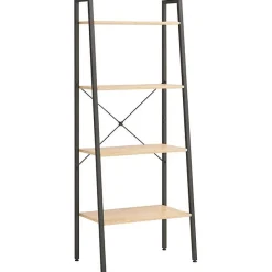 vidaXL étagère sur pied 4 niveaux Marron clair et noir 56x35x140 cm 336364