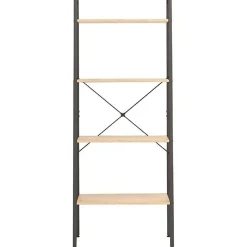 vidaXL étagère sur pied 4 niveaux Marron clair et noir 56x35x140 cm 336364