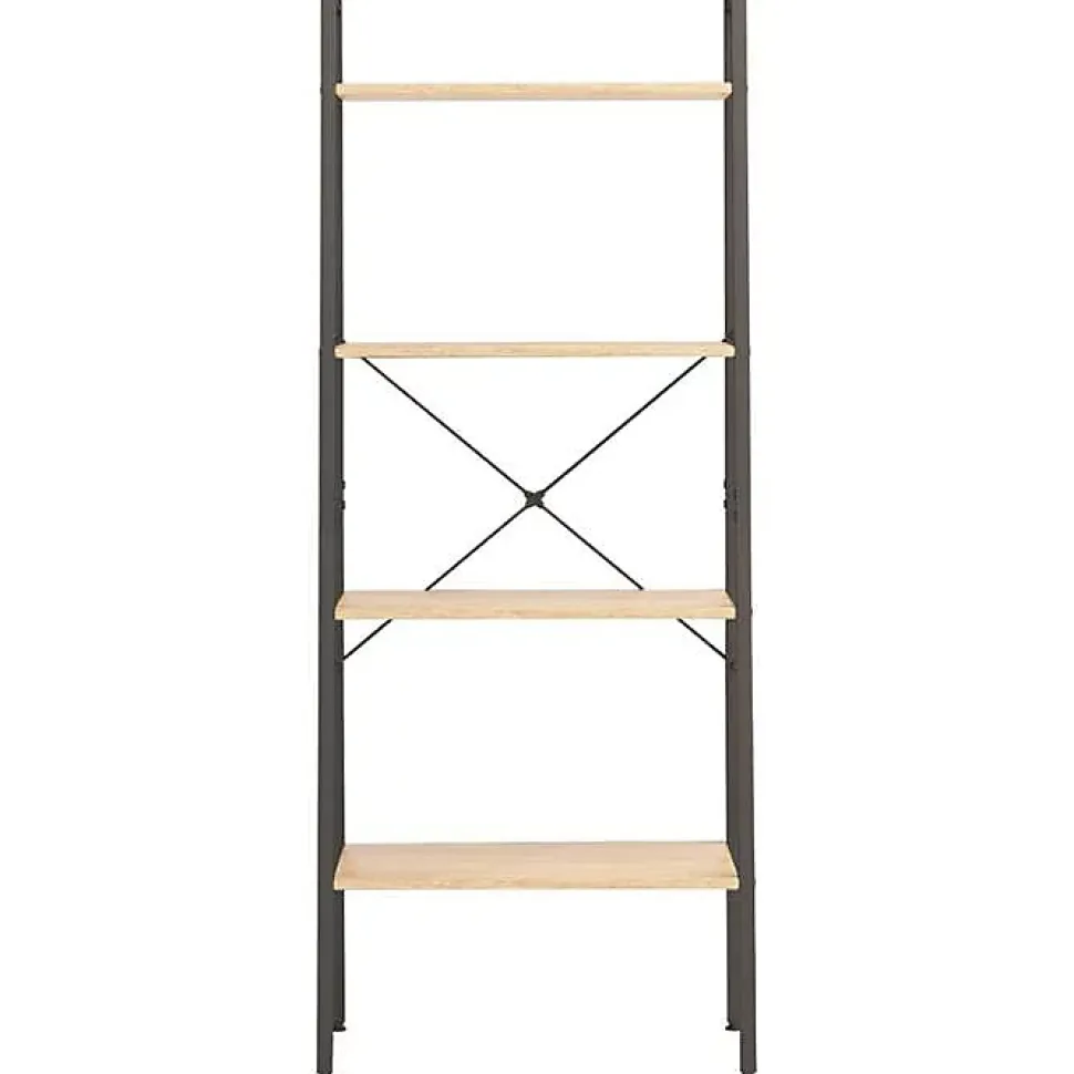 vidaXL étagère sur pied 4 niveaux Marron clair et noir 56x35x140 cm 336364