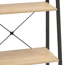 vidaXL étagère sur pied 4 niveaux Marron clair et noir 56x35x140 cm 336364