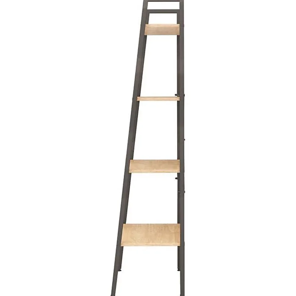 vidaXL étagère sur pied 4 niveaux Marron clair et noir 56x35x140 cm 336364