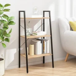 vidaXL étagère sur pied 3 niveaux Marron clair et noir 56x35x108 cm 336361