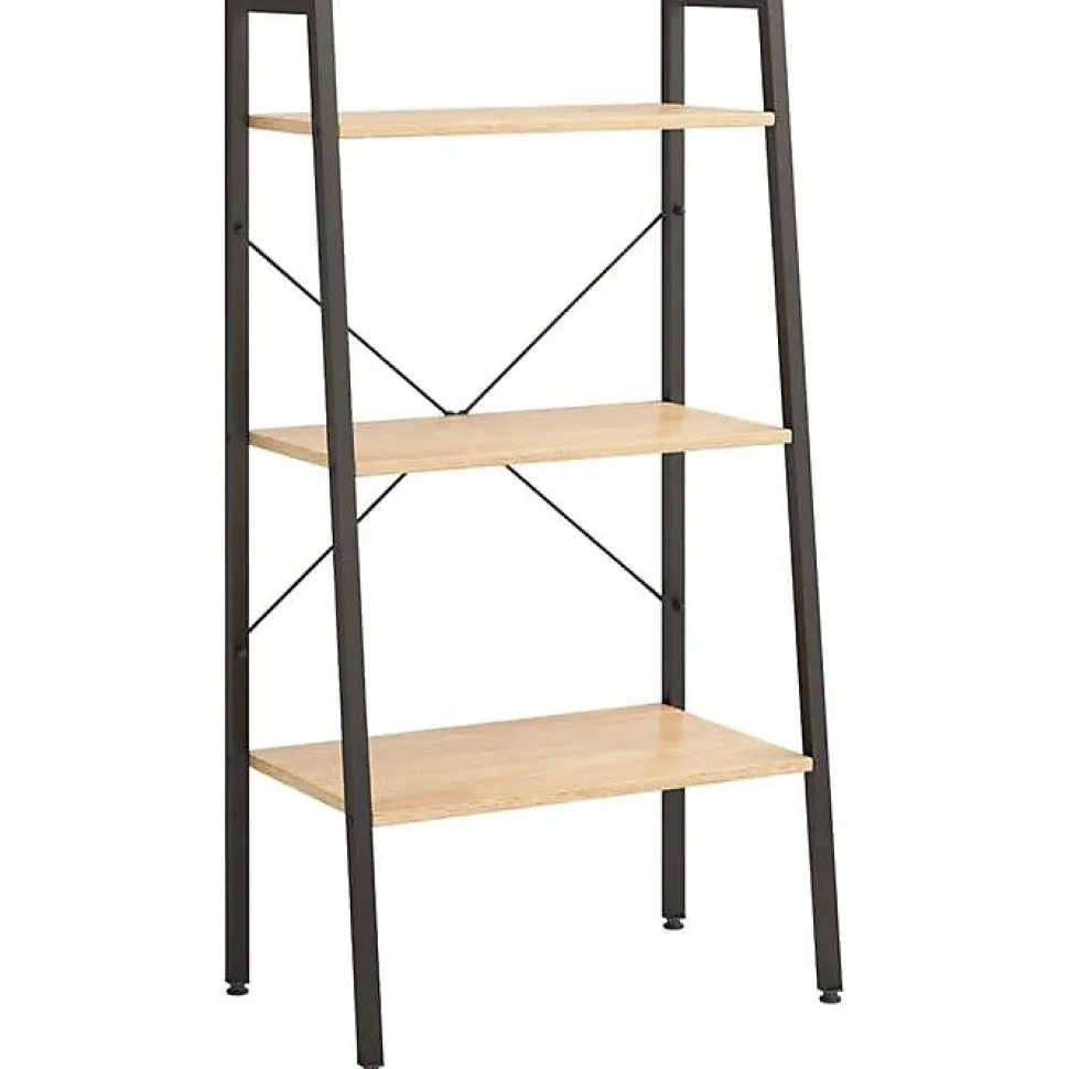 vidaXL étagère sur pied 3 niveaux Marron clair et noir 56x35x108 cm 336361