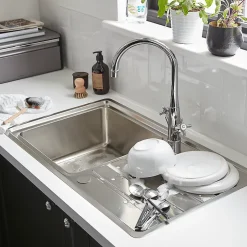 Évier en inox 1 bac à encastrer Apollonia