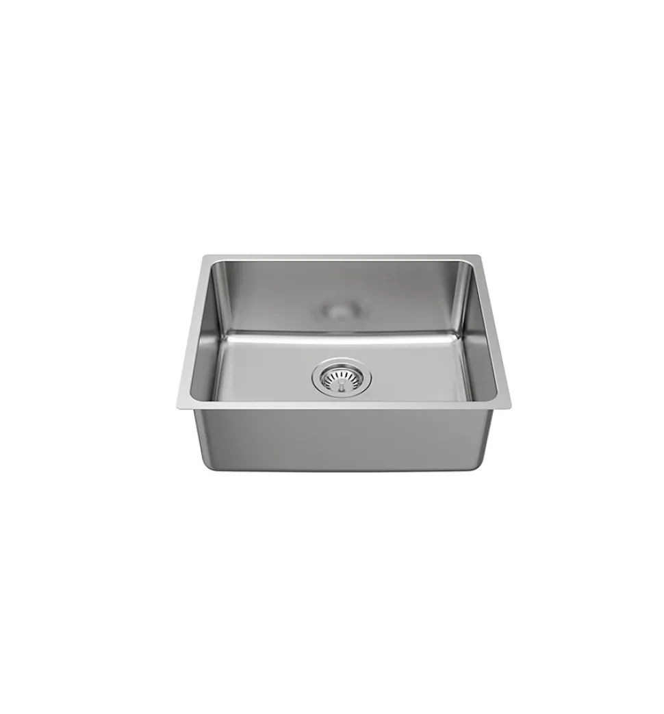 Évier sous-plan en inox finition gris 1 bac à encastrer Essebagno Inoxa 54