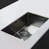 Évier sous-plan en inox finition gun métal 1 bac à encastrer Essebagno 76