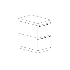 Vipack Caisson sous bureau 2 tiroirs Lara Bois Blanc Vipack