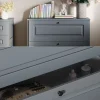 Vitalispa Commode à langer Gris 108x98cm avec 2 tiroirs