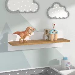 Vitalispa Étagère murale pour chambre denfant Blanc 70x20cm