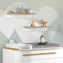 Vitalispa Étagère murale pour chambre denfant Blanc 70x20cm