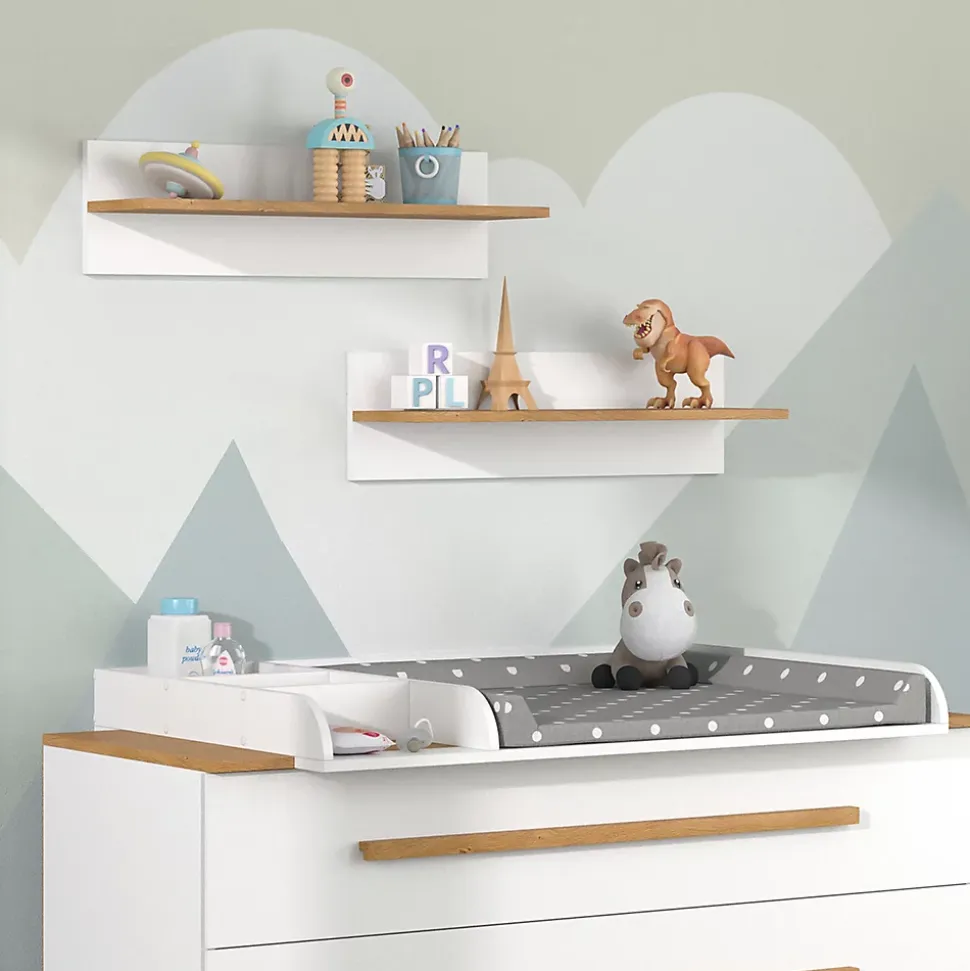 Vitalispa Étagère murale pour chambre denfant Blanc 70x20cm