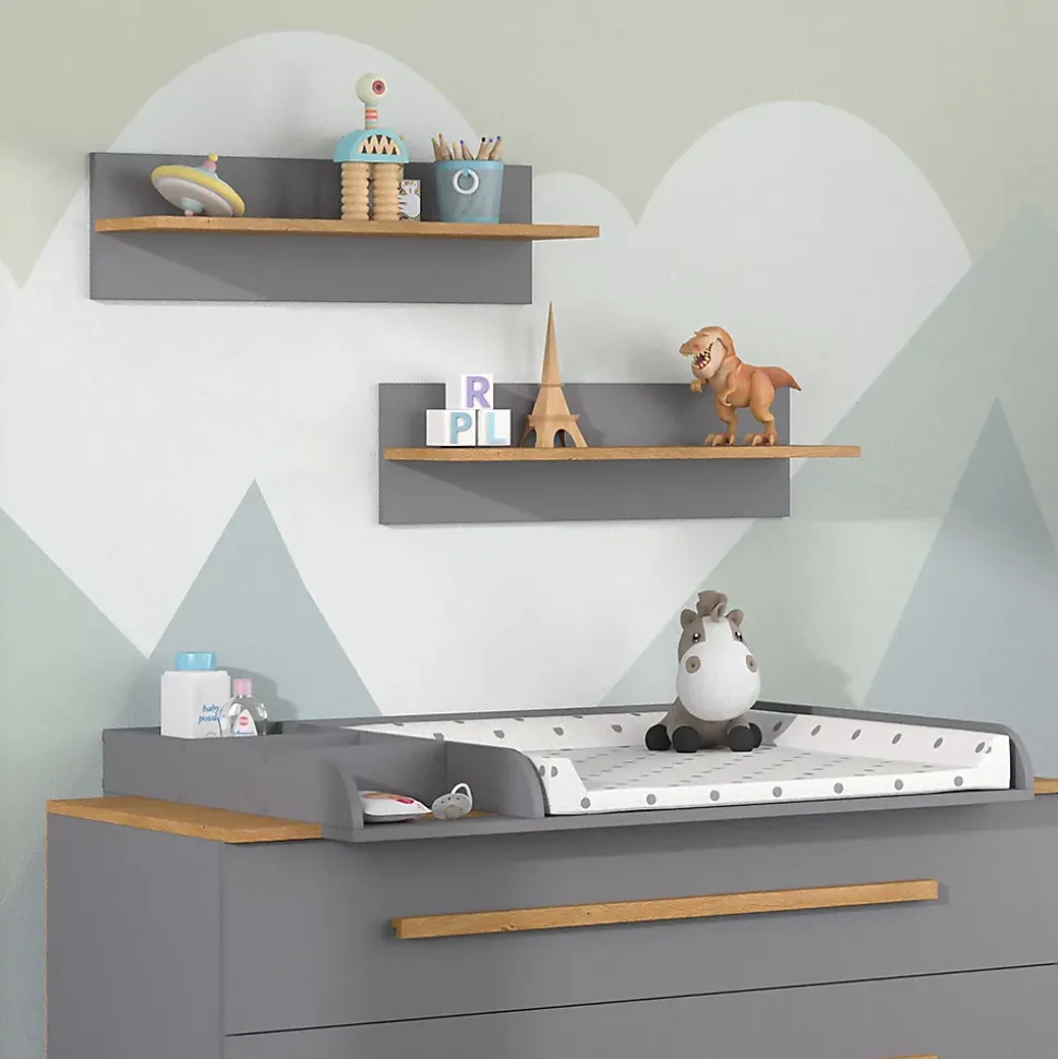 Vitalispa Étagère murale pour chambre denfant Gris 70x20cm