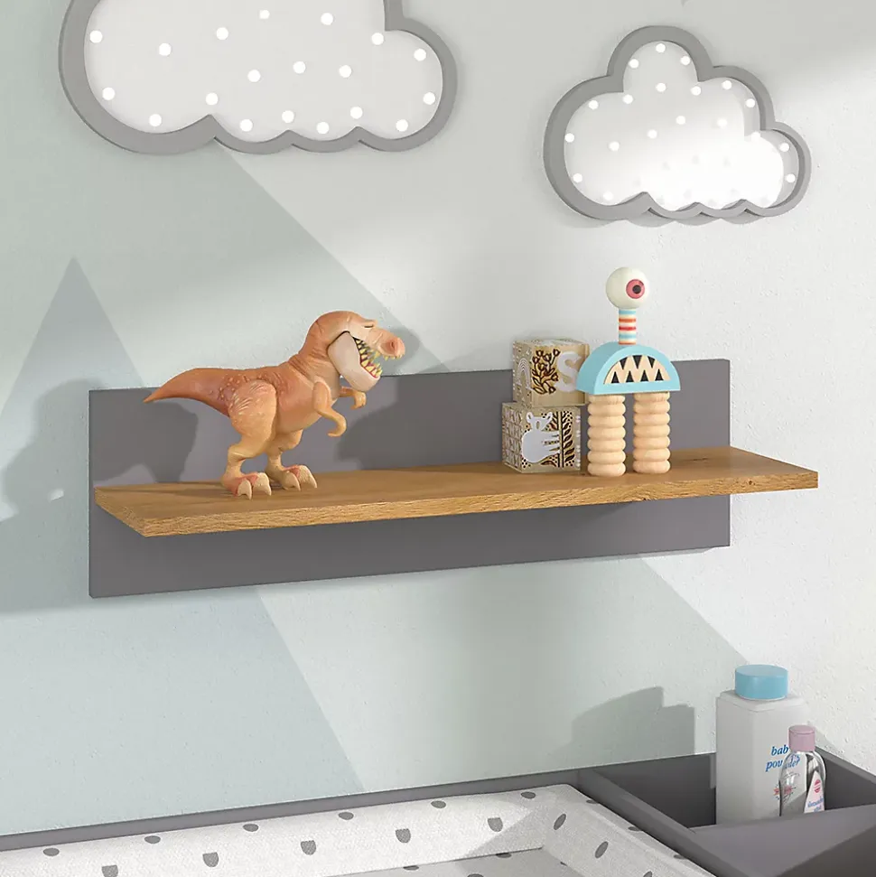 Vitalispa Étagère murale pour chambre denfant Gris 70x20cm