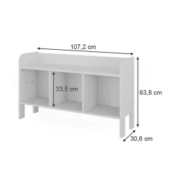 Vitalispa Étagère pour enfants Blanc 107.2x63.8cm