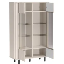 Vitrine 98 cm gris cachemire 2 portes NOVADO