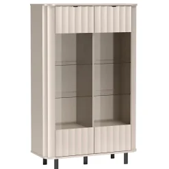 Vitrine 98 cm gris cachemire 2 portes NOVADO