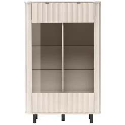 Vitrine 98 cm gris cachemire 2 portes NOVADO