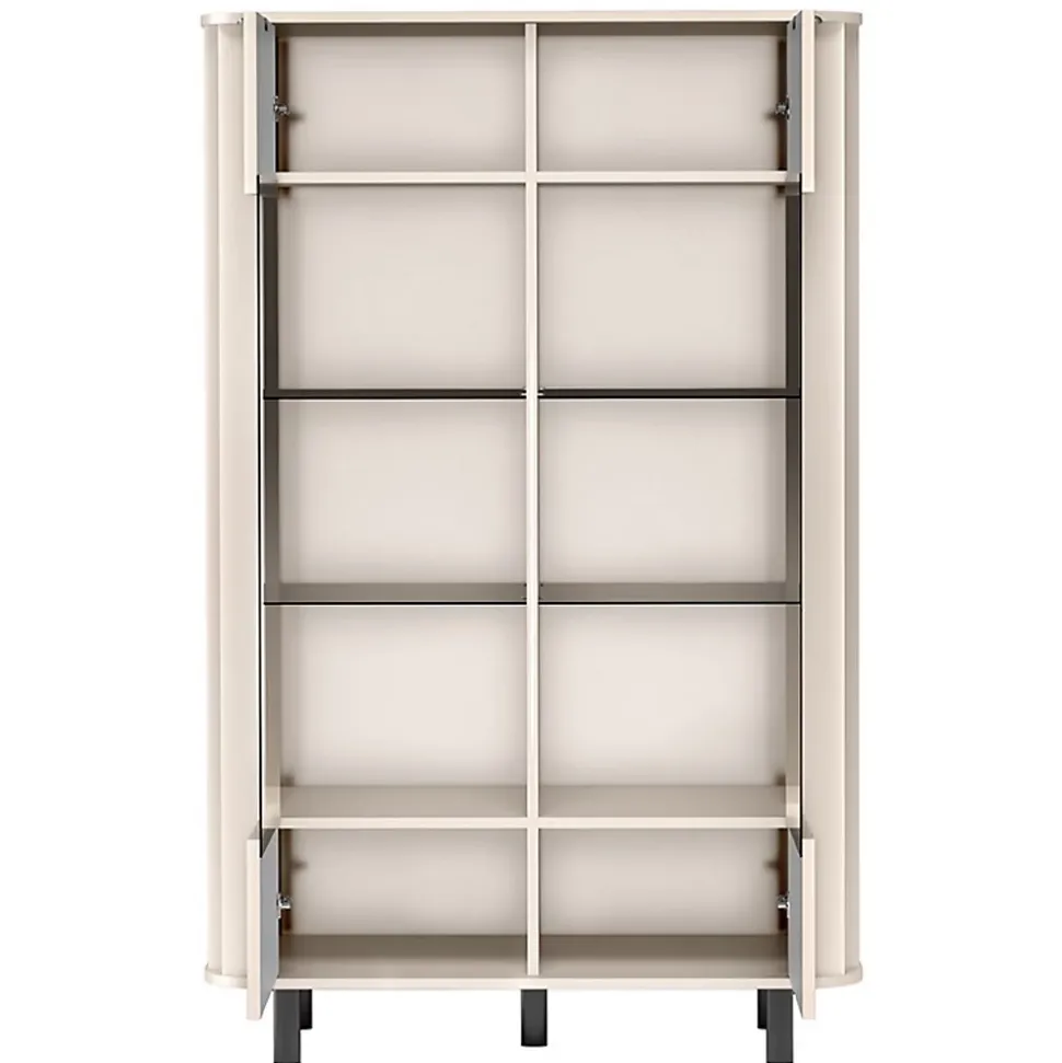Vitrine 98 cm gris cachemire 2 portes NOVADO