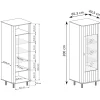 Vitrine 65 cm gris cachemire 1 porte NOVADO