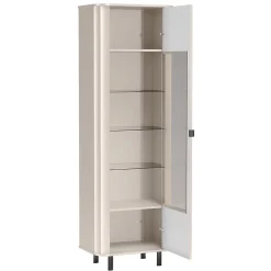 Vitrine 65 cm gris cachemire 1 porte NOVADO