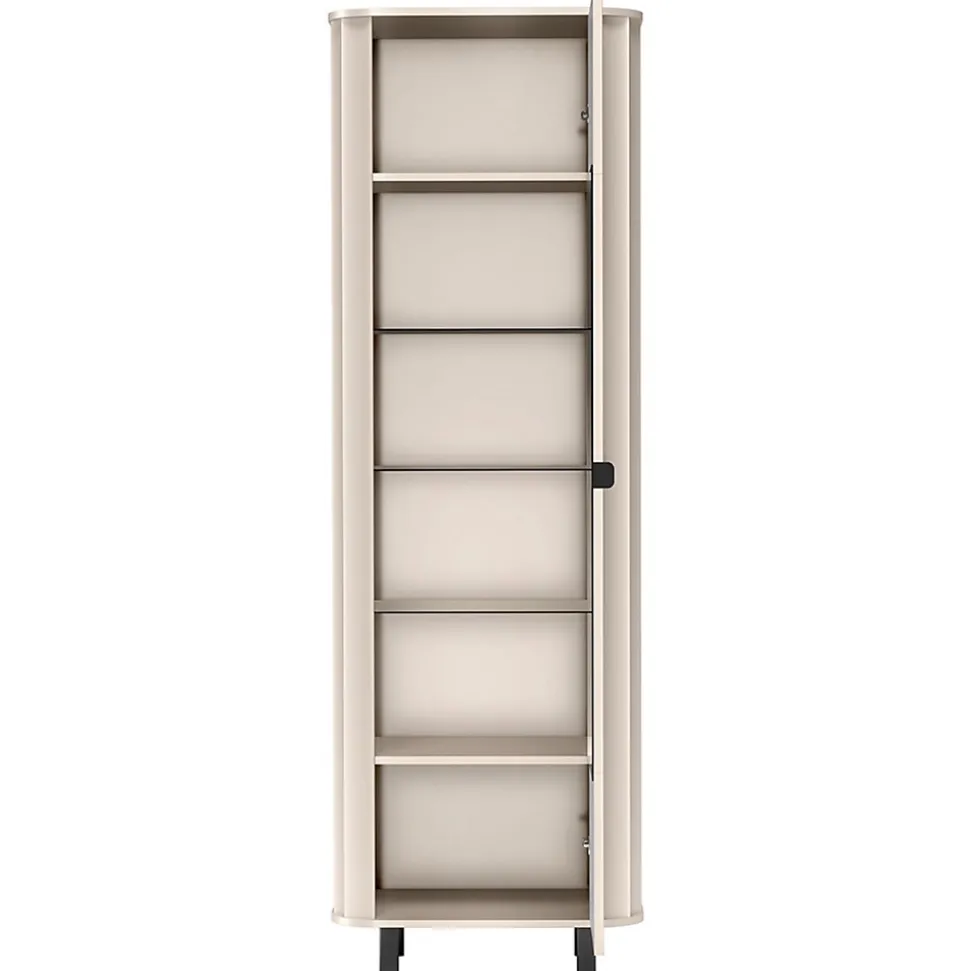 Vitrine 65 cm gris cachemire 1 porte NOVADO