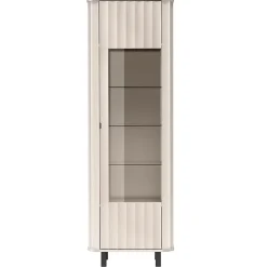 Vitrine 65 cm gris cachemire 1 porte NOVADO