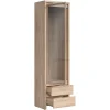 Vitrine 1 porte 2 tiroirs Soren Bois