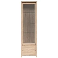 Vitrine 1 porte 2 tiroirs Soren Bois