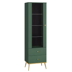 Vitrine 1 porte 2 tiroirs Thalia Vert