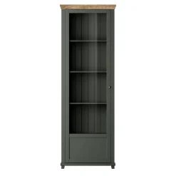 Vitrine 1 porte ouverture gauche Martin Vert et Bois