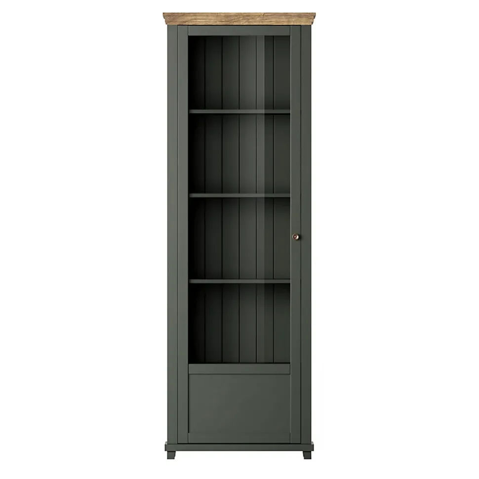 Vitrine 1 porte ouverture gauche Martin Vert et Bois
