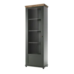Vitrine 1 porte ouverture gauche Martin Vert et Bois
