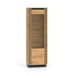 Vitrine 1 porte Solal Bois et Noir