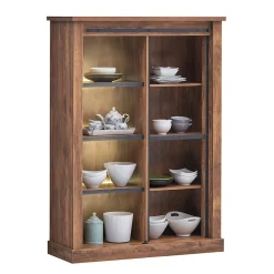 Vitrine 1 porte vitrée coulissante LED Elo
