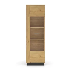 Vitrine 1 porte Ysia Bois et Noir