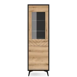 Vitrine 2 portes 54 cm motif chevrons BOULIA