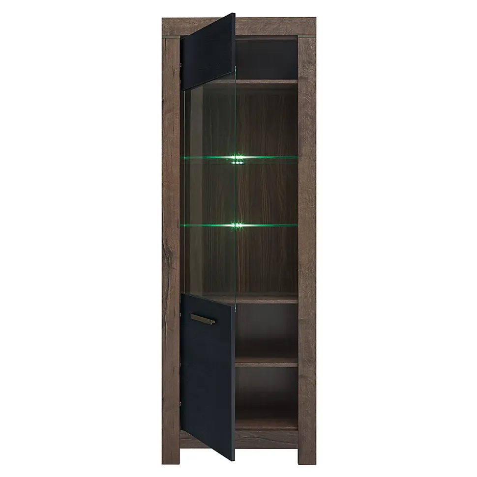 Vitrine 2 portes Adam Bois et Noir