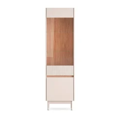 Vitrine 2 portes Connie Cachemire et Bois
