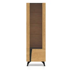 Vitrine 2 portes droite Soah Bois et Noir