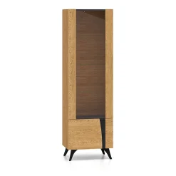 Vitrine 2 portes gauche Soah Bois et Noir