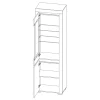 Vitrine 2 portes LED inclus Kasla Blanc
