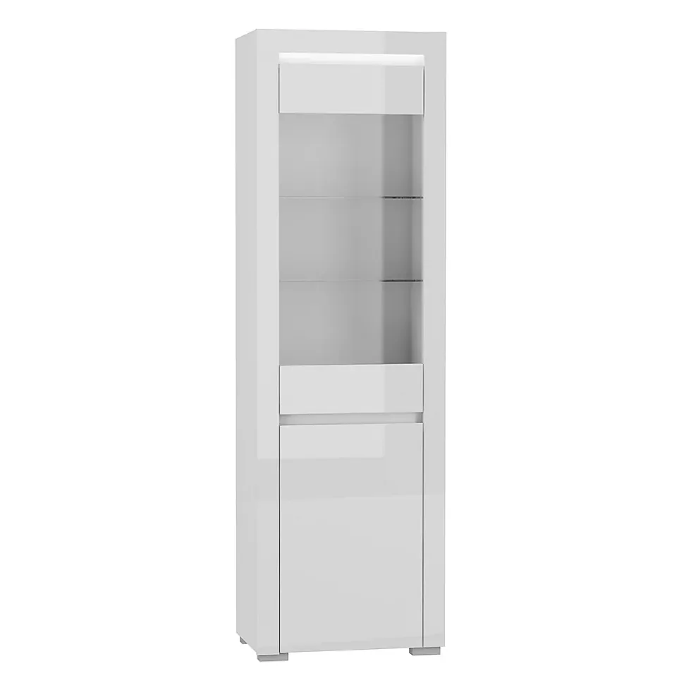 Vitrine 2 portes LED inclus Kasla Blanc