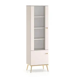 Vitrine 2 portes Olivia Cachemire et Dore